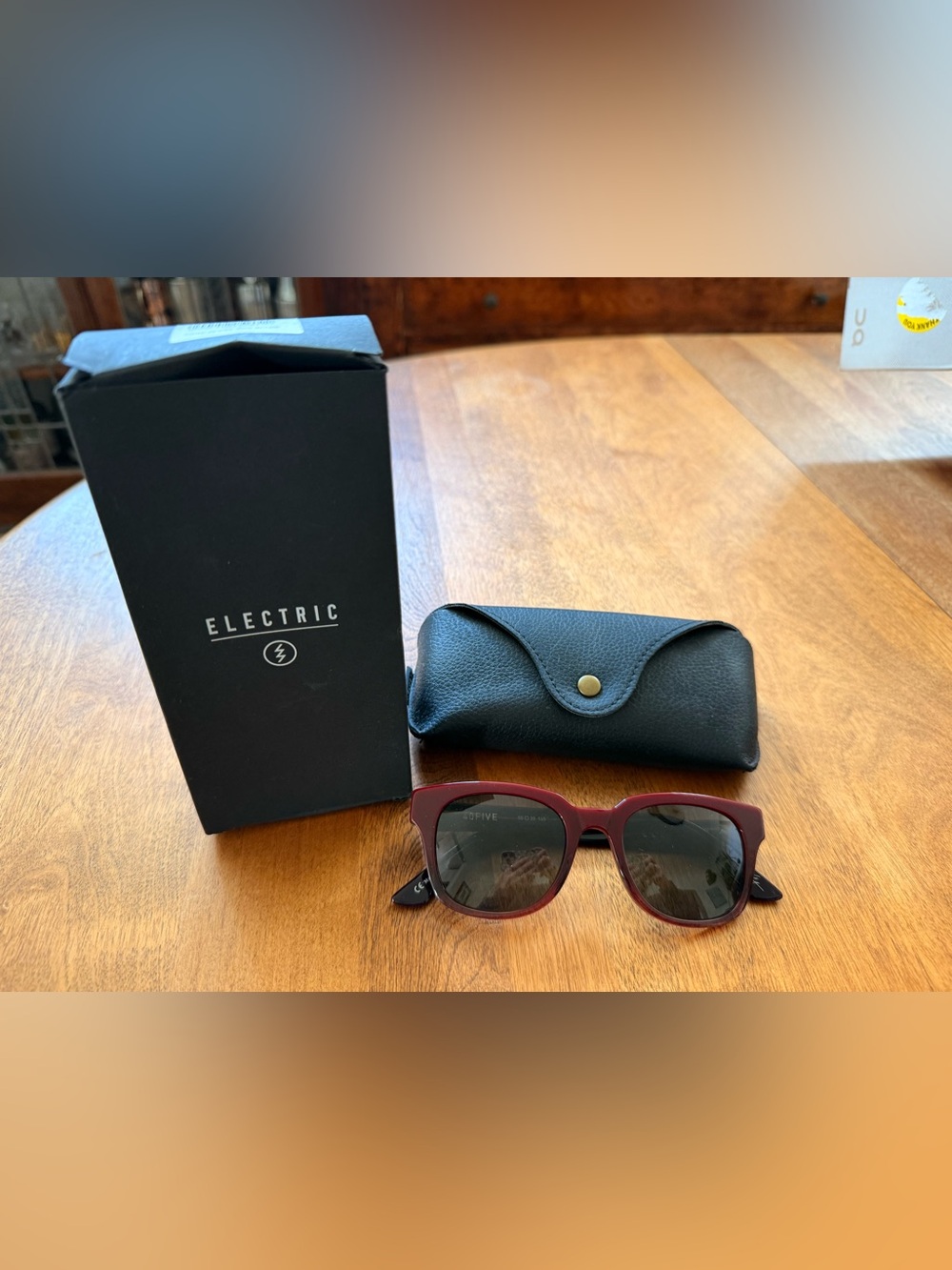 New Electric 40Five Sunglasses - Red Sea / Melanin Gray (With Box & Case)